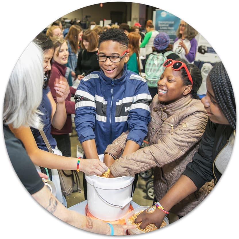 Young students participating in a learning activity