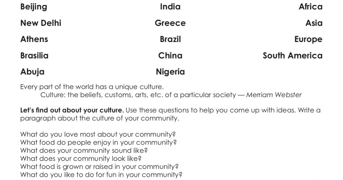 International Line Up | Learning Activity | American Farm Bureau ...