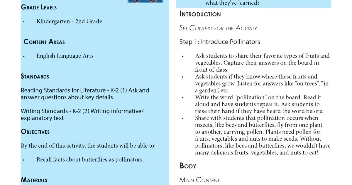 My Butterfly Book | Lesson | American Farm Bureau Foundation for ...